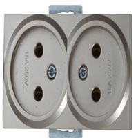 RİTA MEK TUŞ İKİLİ TOPRAKSIZ PRİZ ANTRASİT 1